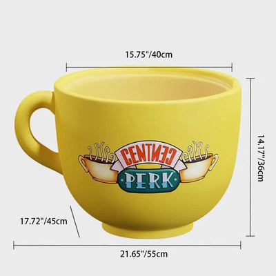 Table d'appoint en résine avec verre et rangement pour salon - Tasse à café ronde créative contemporaine 