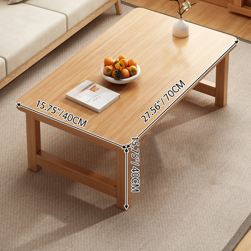 Table basse rectangulaire pliante moderne minimaliste en bois massif pour salon 