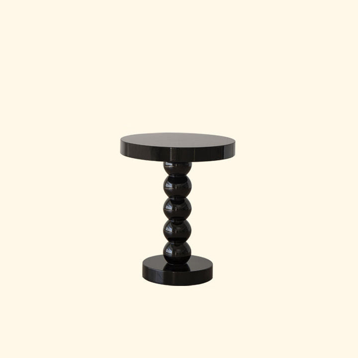 Table basse en bois massif de forme ronde contemporaine pour salon 