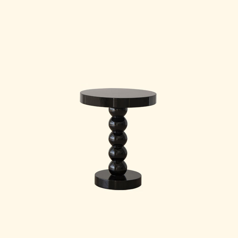 Table basse en bois massif de forme ronde contemporaine pour salon 