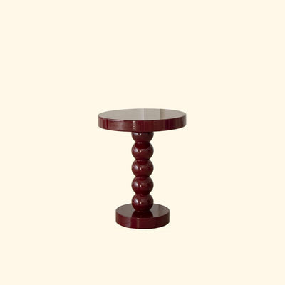 Table basse en bois massif de forme ronde contemporaine pour salon 