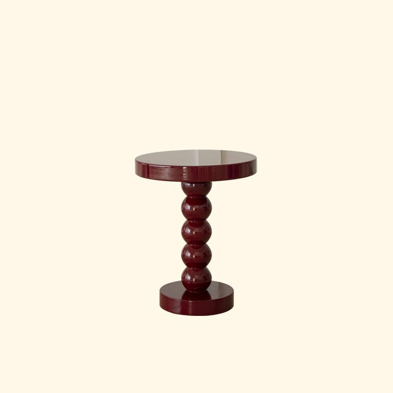 Table basse en bois massif de forme ronde contemporaine pour salon 