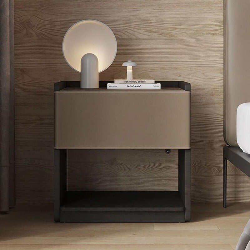 Traditioneller europäischer rechteckiger Holztisch aus Leder mit 1 Schublade für das Wohnzimmer 