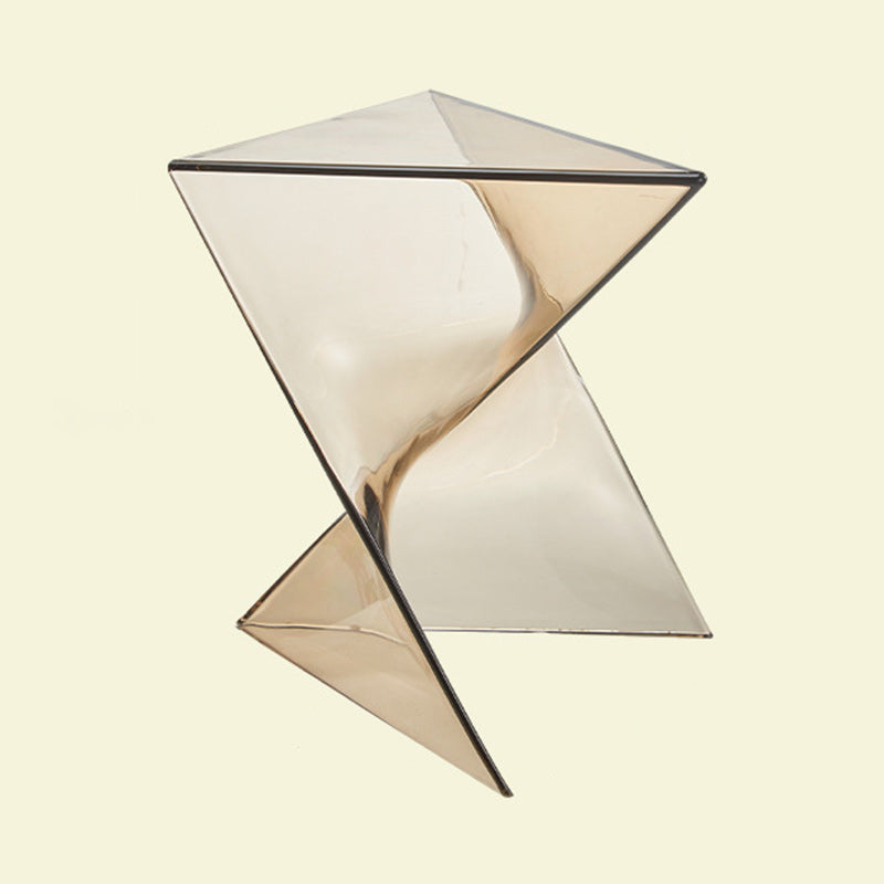 Modern Minimalist Geometric Corner Triangle PC End Table 1-Tier For Living Room