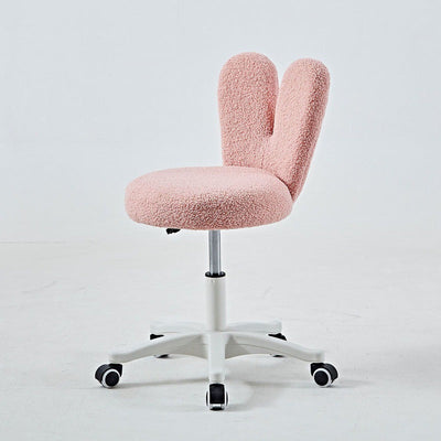 Taburete de tocador redondo minimalista moderno de lana de cordero con respaldo de metal para dormitorio 