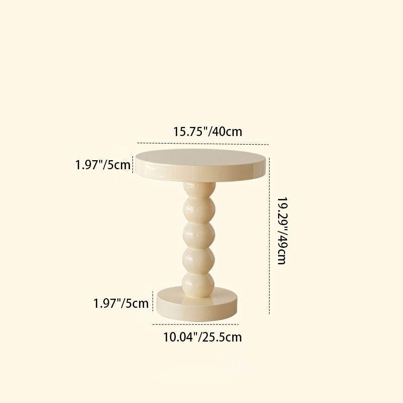 Table basse en bois massif de forme ronde contemporaine pour salon 