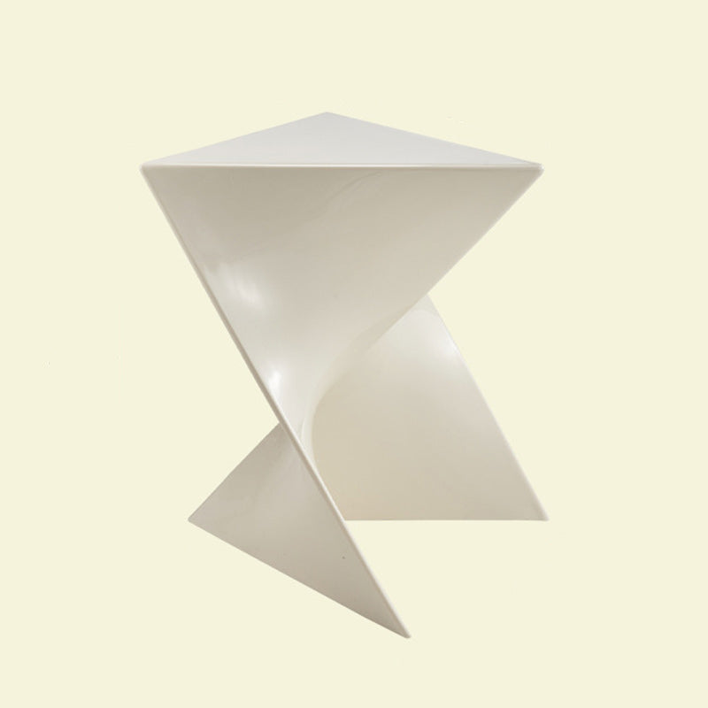 Modern Minimalist Geometric Corner Triangle PC End Table 1-Tier For Living Room