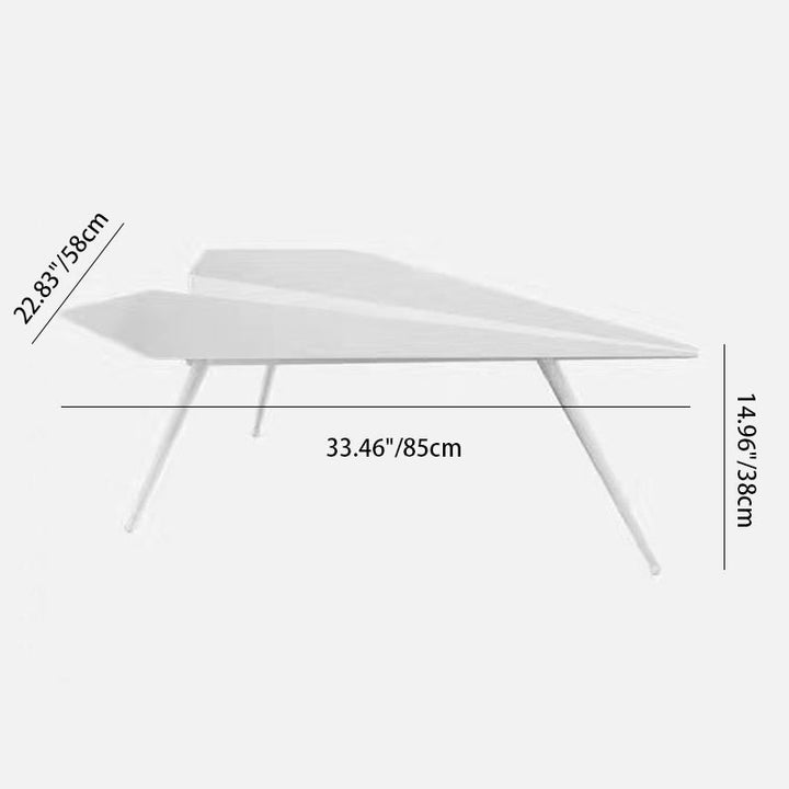 Modern Art Deco Plane Triangle Iron Coffee Table For Living Room