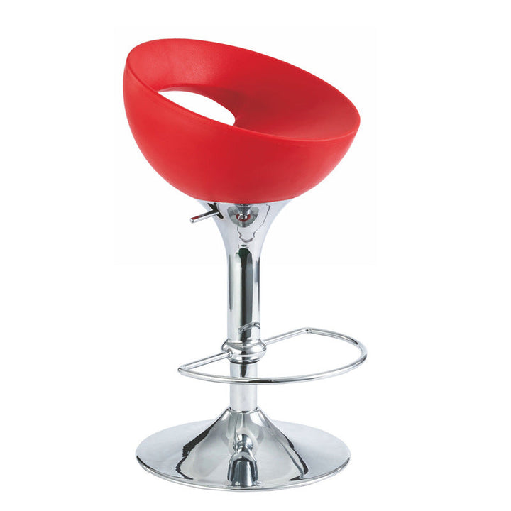 Tabouret de bar pivotant avec repose-pieds rond en fer ABS simplicité moderne pour cuisine 