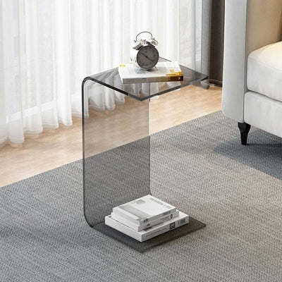 Table d'appoint rectangulaire en acrylique minimaliste moderne pour salon 
