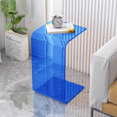 Table d'appoint rectangulaire en acrylique minimaliste moderne pour salon 