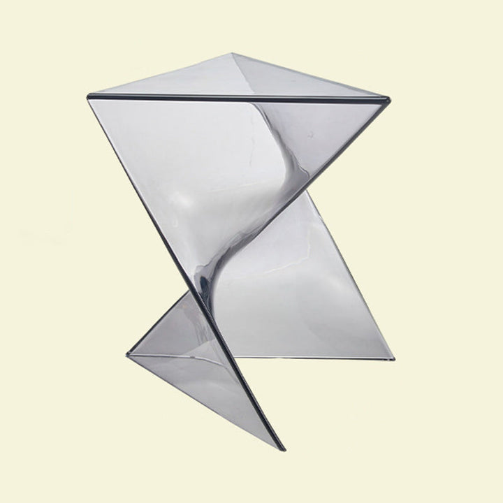 Modern Minimalist Geometric Corner Triangle PC End Table 1-Tier For Living Room