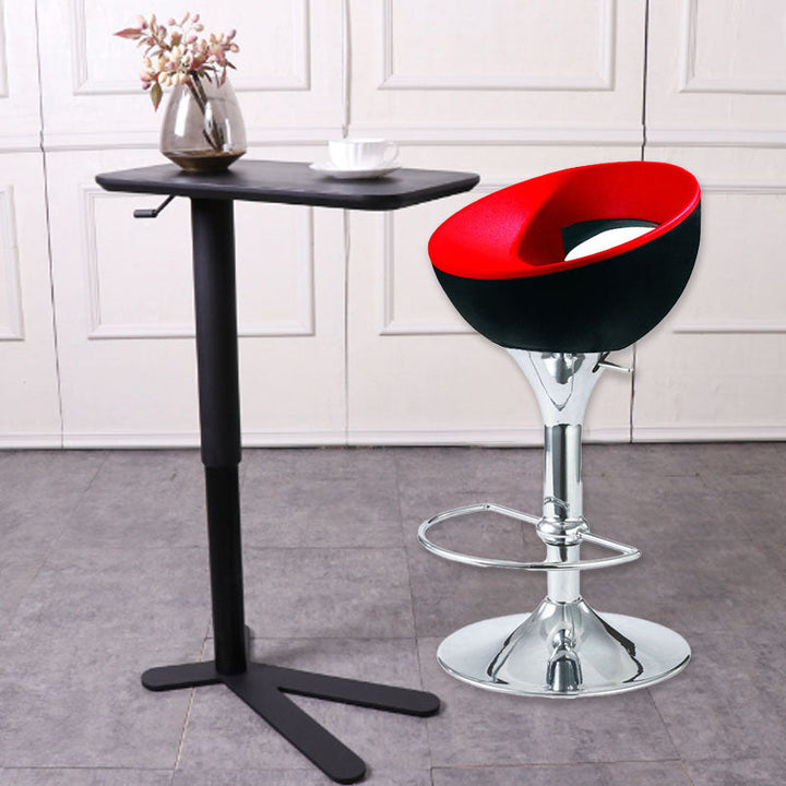 Tabouret de bar pivotant avec repose-pieds rond en fer ABS simplicité moderne pour cuisine 
