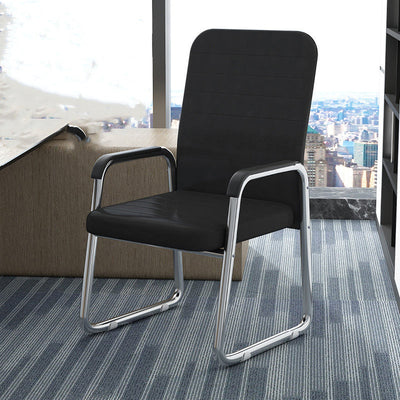 Moderne Einfachheit Mesh-Gewebe Leder Schwamm Latex Stahl Quadratischer Schreibtischstuhl Rückenlehne Armlehne Für Home Office 