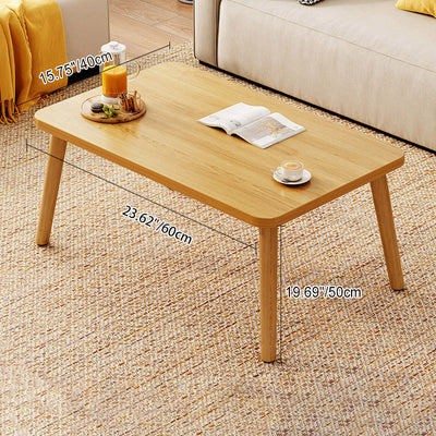Moderner minimalistischer rechteckiger Couchtisch aus massivem Holz für das Wohnzimmer 