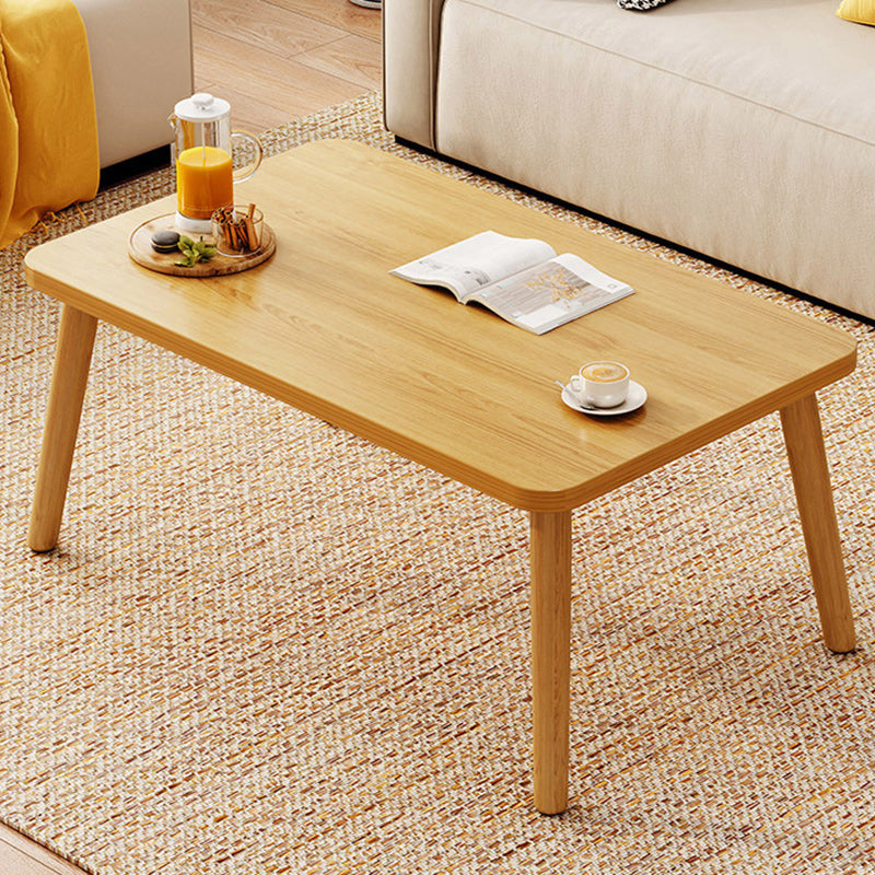 Moderner minimalistischer rechteckiger Couchtisch aus massivem Holz für das Wohnzimmer 