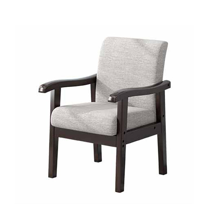 Modern Simplicity Rubberwood Cotton Linen Fabric Sponge Square Accent Chair &amp; Table Set For Living Room