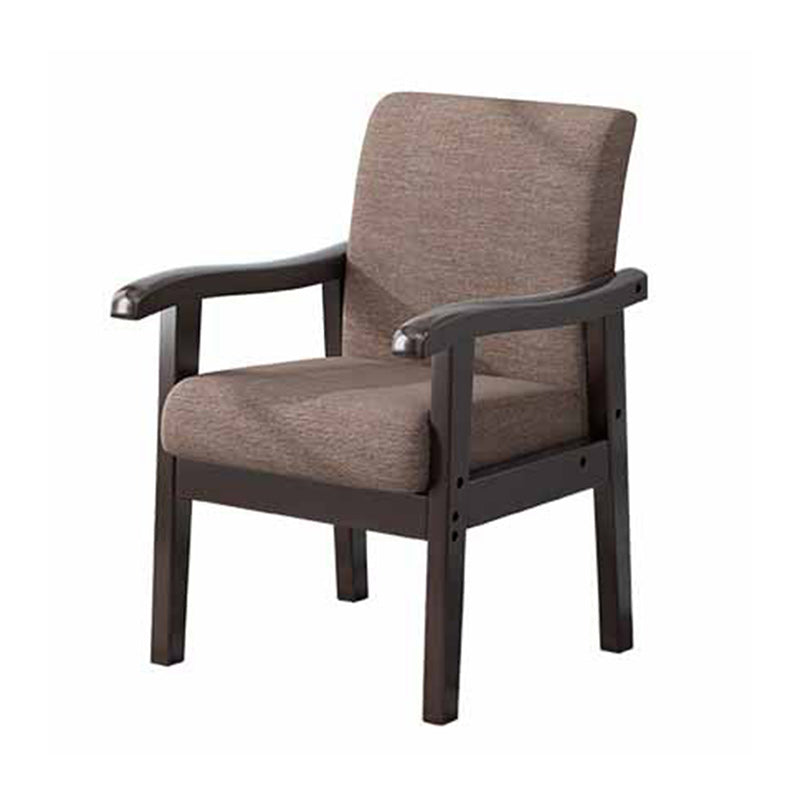 Modern Simplicity Rubberwood Cotton Linen Fabric Sponge Square Accent Chair &amp; Table Set For Living Room