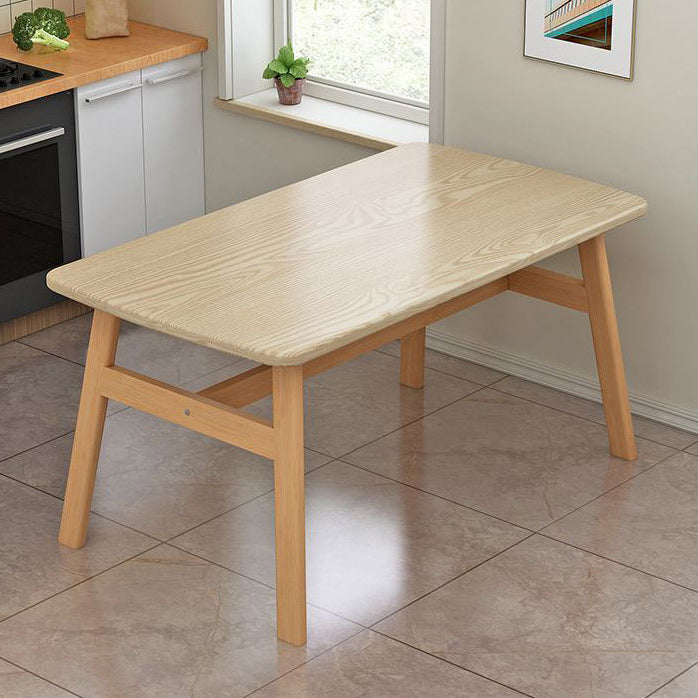 Modern Minimalist Rectangular Medium Density Fiberboard Iron Dining Table For 4 Seats