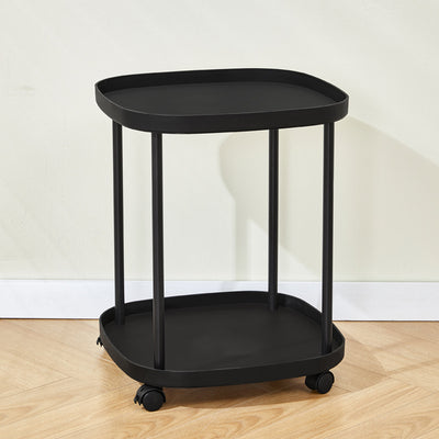 Modern Minimalist Rectangular PP Carbon Steel Side Table 2/3 Tier For Living Room