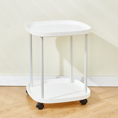 Modern Minimalist Rectangular PP Carbon Steel Side Table 2/3 Tier For Living Room