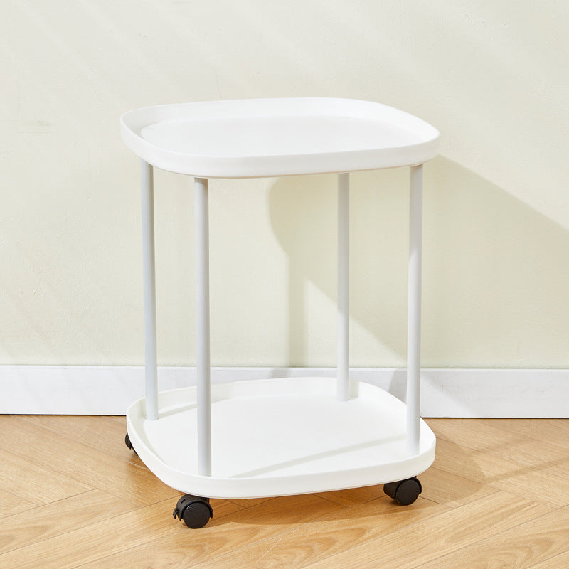 Modern Minimalist Rectangular PP Carbon Steel Side Table 2/3 Tier For Living Room