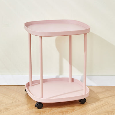 Modern Minimalist Rectangular PP Carbon Steel Side Table 2/3 Tier For Living Room