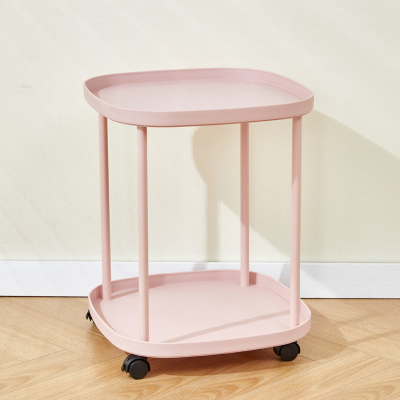 Modern Minimalist Rectangular PP Carbon Steel Side Table 2/3 Tier For Living Room