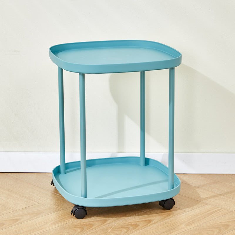Modern Minimalist Rectangular PP Carbon Steel Side Table 2/3 Tier For Living Room