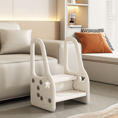 Contemporary Scandinavian High Density Polyethylene Kids Step Stool 2/3-Step For Living Room