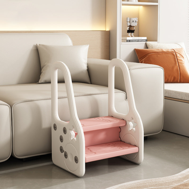 Contemporary Scandinavian High Density Polyethylene Kids Step Stool 2/3-Step For Living Room