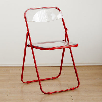 Modern Minimalist Rectangular PVC Iron Dining Chair Backrest Armless For Dining Room