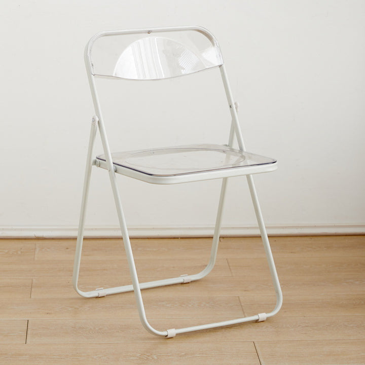 Moderna Minimalista Rectangular PVC Hierro Silla de Comedor Respaldo Sin Brazos Para Comedor 