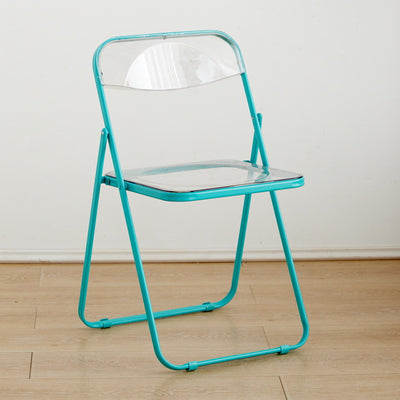 Modern Minimalist Rectangular PVC Iron Dining Chair Backrest Armless For Dining Room