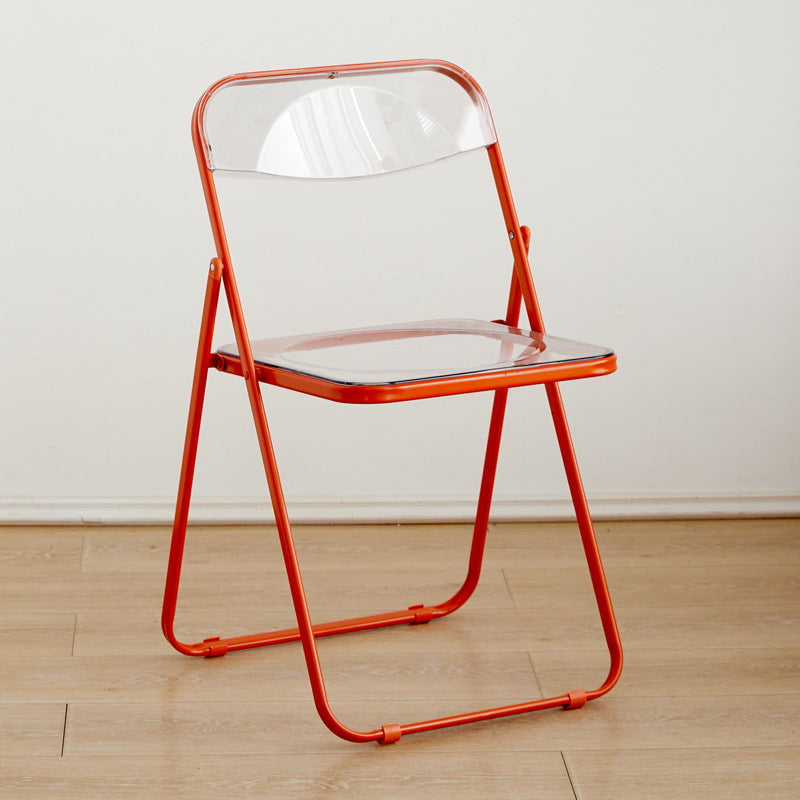 Moderna Minimalista Rectangular PVC Hierro Silla de Comedor Respaldo Sin Brazos Para Comedor 