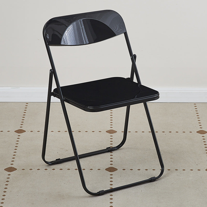 Moderna Minimalista Rectangular PVC Hierro Silla de Comedor Respaldo Sin Brazos Para Comedor 