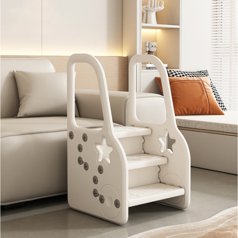 Contemporary Scandinavian High Density Polyethylene Kids Step Stool 2/3-Step For Living Room