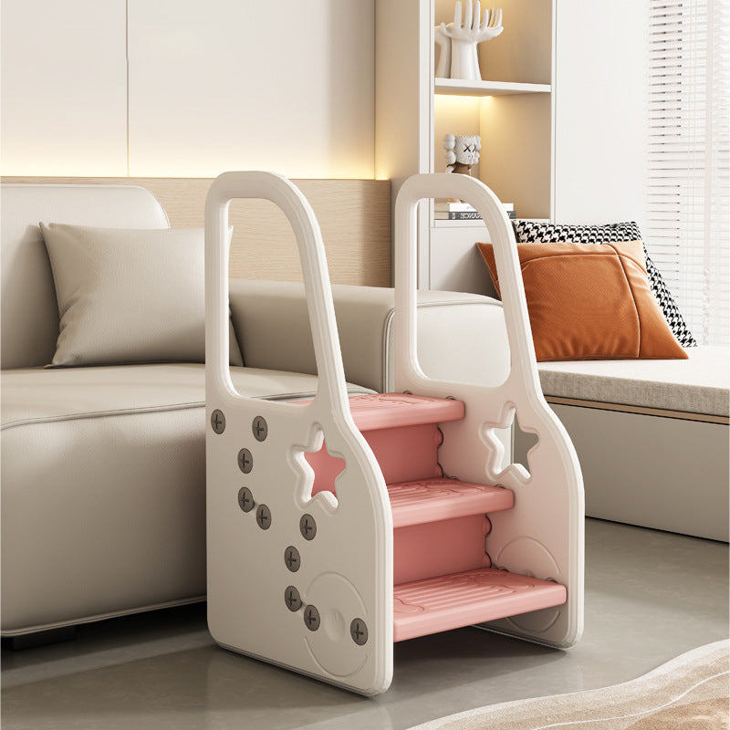 Contemporary Scandinavian High Density Polyethylene Kids Step Stool 2/3-Step For Living Room
