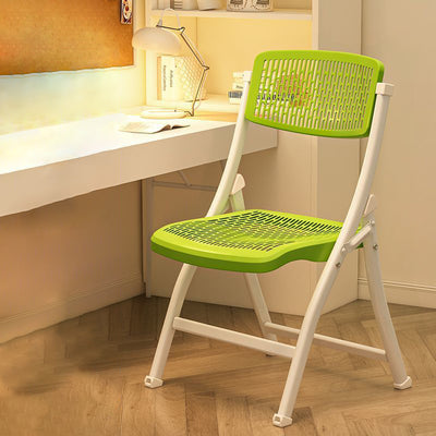 Modern Minimalist Rectangular PP Carbon Steel Desk Chair Backrest Armless For Home Office