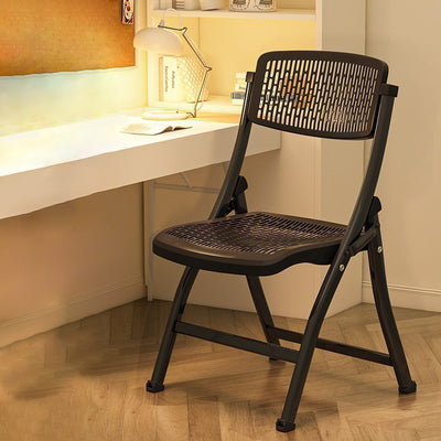 Modern Minimalist Rectangular PP Carbon Steel Desk Chair Backrest Armless For Home Office