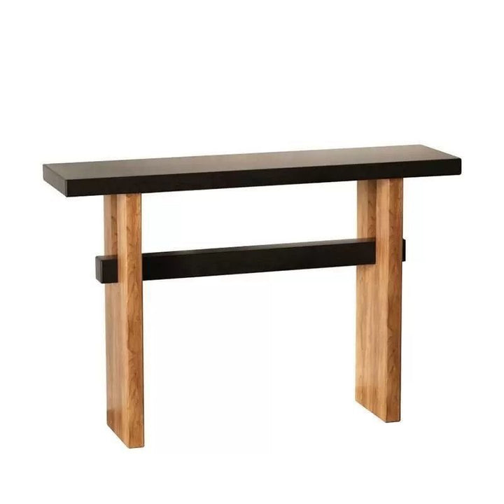 Traditional Vintage Square Pine Wood Solid Wood Console Table For Entryways