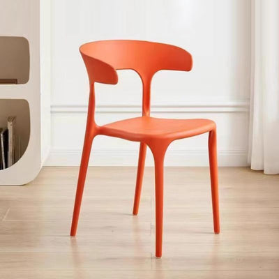 Modern Minimalist Curved PP Dining Chair Backrest Armless For Dining Room