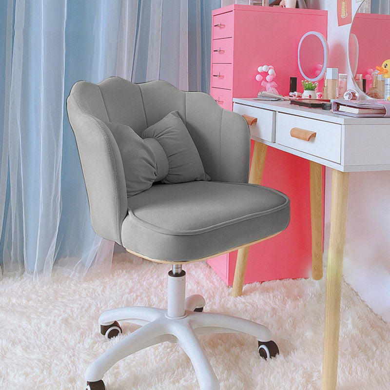 Modern Minimalist Rectangular Velvet Plastic Vanity Stool Backrest Armless For Bedroom