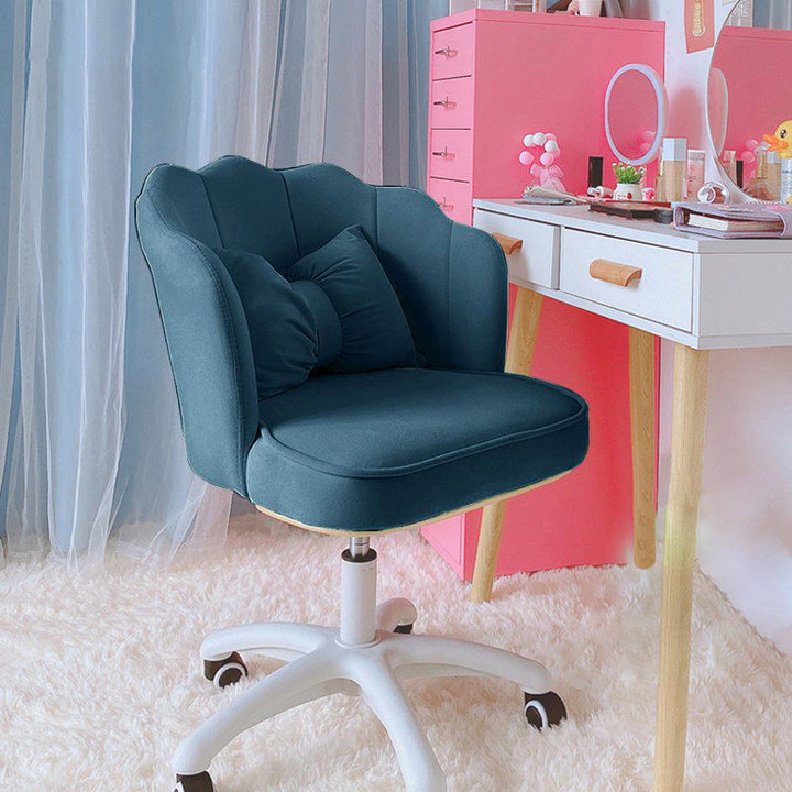 Moderno Minimalista Rectangular Taburete de Tocador de Terciopelo y Plástico con Respaldo Sin Brazos Para Dormitorio 
