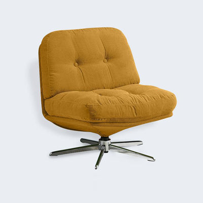 Modern Minimalist Rectangular Corduroy Steel Accent Chair Backrest Armless For Living Room