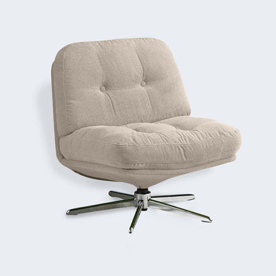 Modern Minimalist Rectangular Corduroy Steel Accent Chair Backrest Armless For Living Room