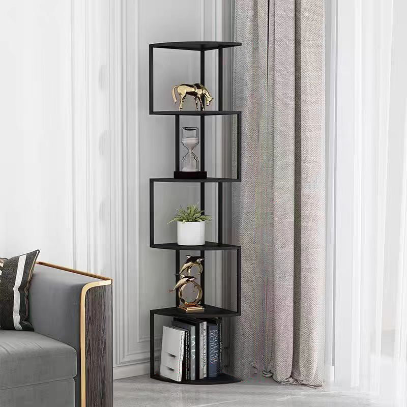 Contemporary Minimalist Square Iron Creative Bookshelf 3/4/5-Tier For Living Room