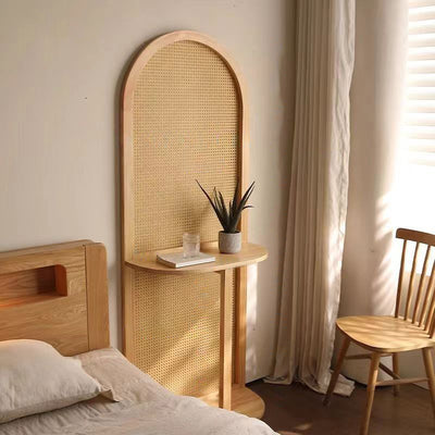 Traditional Chinese Rectangular Rubberwood Solid Wood Plastic Room Divider With Storage Shelf 2/4-Tier For Living Room