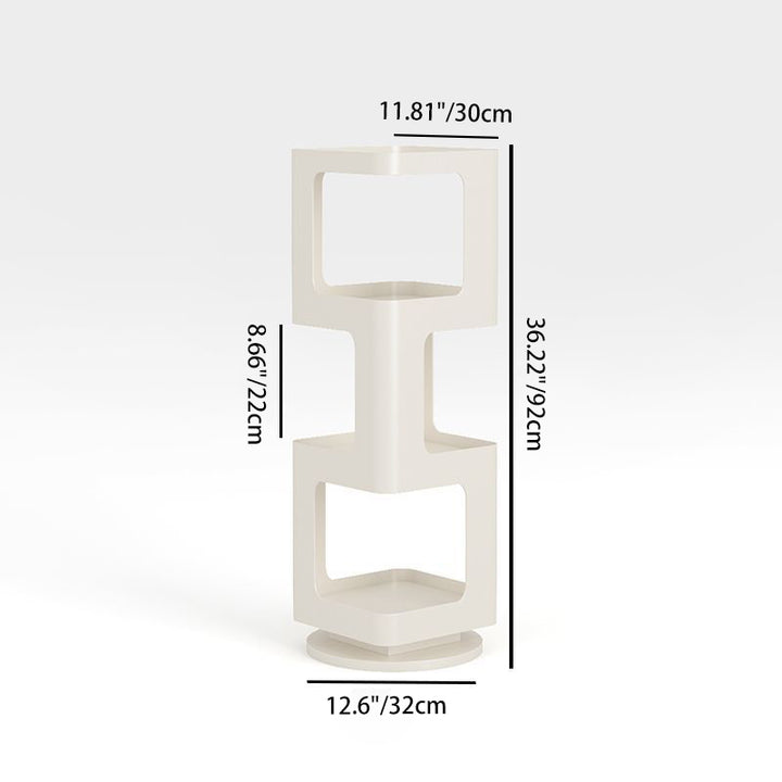 Étagère à livres carrée en fer rotative au design contemporain, à 4/5/6 niveaux, pour salon 