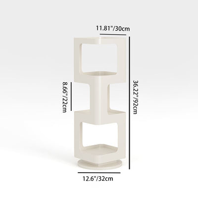 Contemporary Creative Square Iron Rotatable Bookshelf 4/5/6-Tier For Living Room